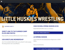 Tablet Screenshot of littlehuskieswrestling.org